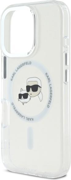 Immagine prodotto Karl Lagerfeld KLHMP16LHLSKCH iPhone 16 Pro 6,3" biały/bianco custodia rigida IML Metal Karl&Choupette Head (Apple iPhone 16 Pro)
