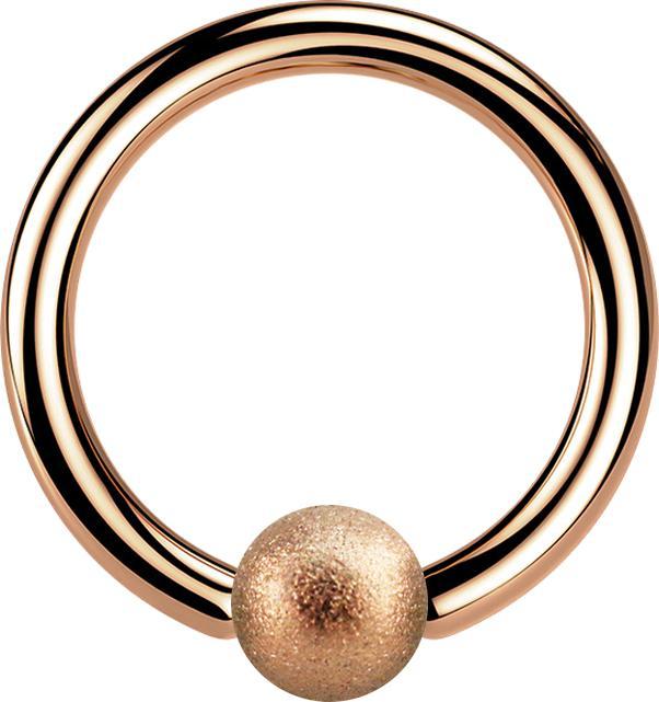Actual product image Star Piercing Micro Ball Closure Ring Rose Gold Speckled (without brass, Surgical steel 316L)