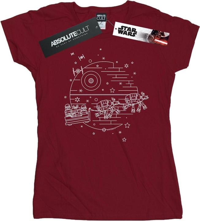 Immagine prodotto Star Wars Death Star Sleigh Maglietta Donna (M)