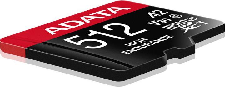 Produktbild Adata High Endurance 512 GB microSDXC (UHS-I U3, Class 10, V30, A2) (512 GB, microSDXC, U3, UHS-I)