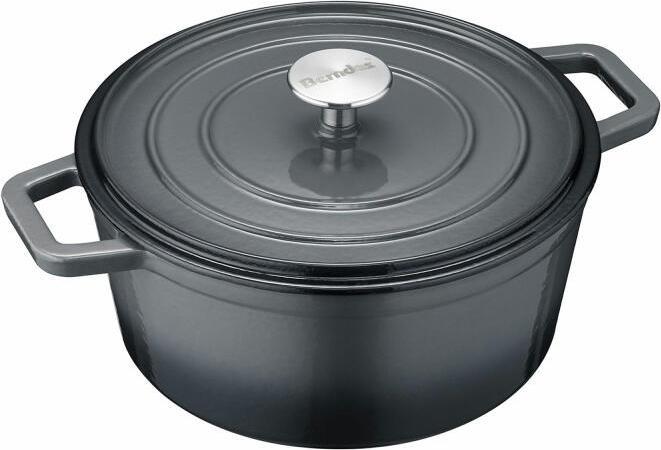 Immagine prodotto Berndes Cocotte in ghisa B.IRON rotonda 24 cm 3,75 litri nero INDUZIONE (24 cm, Pirofila + casseruola, Ghisa)