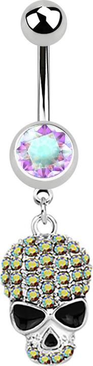 Immagine prodotto Star Piercing Banana in argento con ciondolo a forma di teschio multicolore (Acciaio chirurgico 316L)