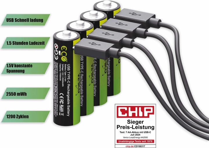 Produktbild Verico LoopEnergy AA (4 Stk., AA, 1700 mAh)