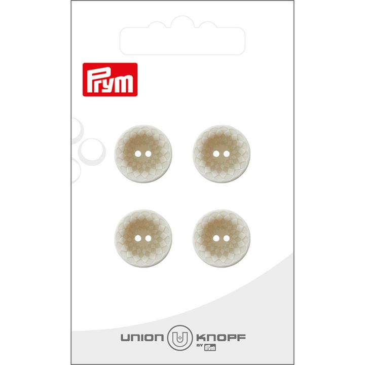 Produktbild Prym Knöpfe Polyester 15 mm, 4 Stück, Creme