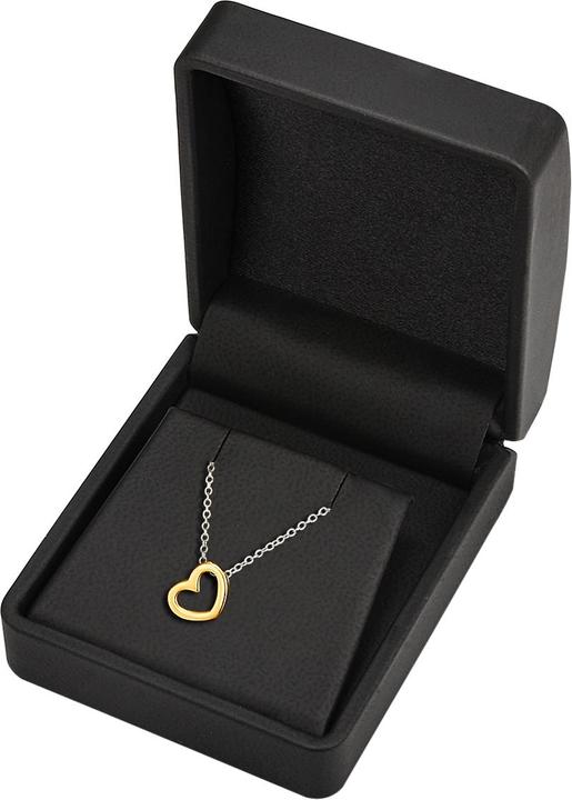 Produktbild Trilani Damen Herz Sterling Silber silber/gelbgold 42,0 cm Basiskette + 5,0 cm Verlängerung - 28313 (Sterling Silber, 42 - 47 cm)