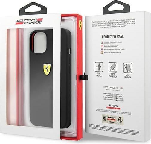Immagine prodotto Ferrari FESSIHCP13SBK Custodia rigida per iPhone 13 mini da 5,4" in silicone nero (Apple iPhone 13 mini)