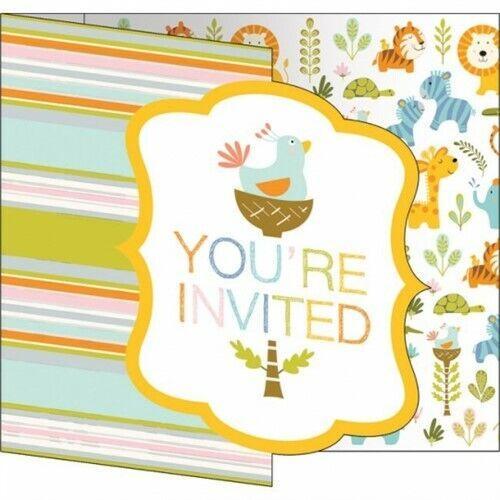 Actual product image Creative Party You're Invited Jungle Animals Invitations (Pack of 8) (8 x)