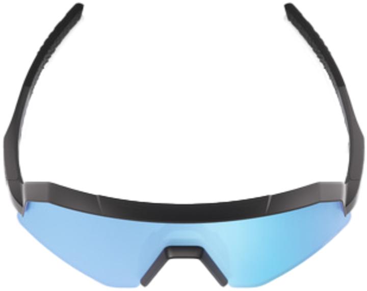 Actual product image 100% SLENDALE XS - Matte Black - HiPER Blue Multilayer Mirro (Mat Black, HiPer blue multilayer mirror)