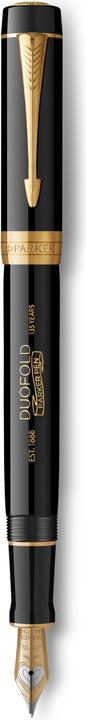 Actual product image Parker Pen PARKER fountain pen Duofold 135 special ed. black/gold nib 18k M gift box (Gold)