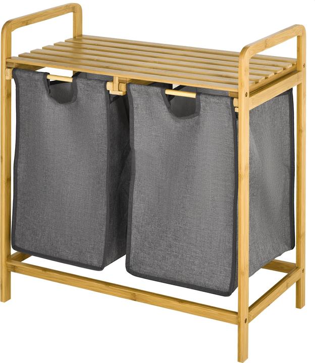 Actual product image Homcom Laundry basket with 2 separate laundry bags