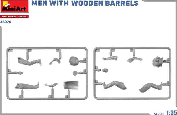 Produktbild 1:35 Fig.-Set Männer mit Holzfässern (2)