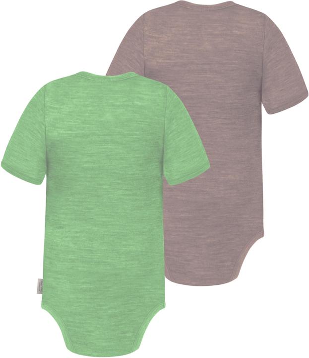 Actual product image Normani Set of 2 baby merino bodysuit short sleeves "Tauranga" - 9293 (80)