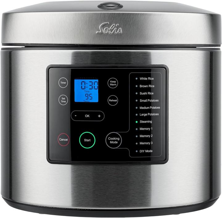 Actual product image Solis Rice & Potato Cooker (type 8161) brushed stainless steel
