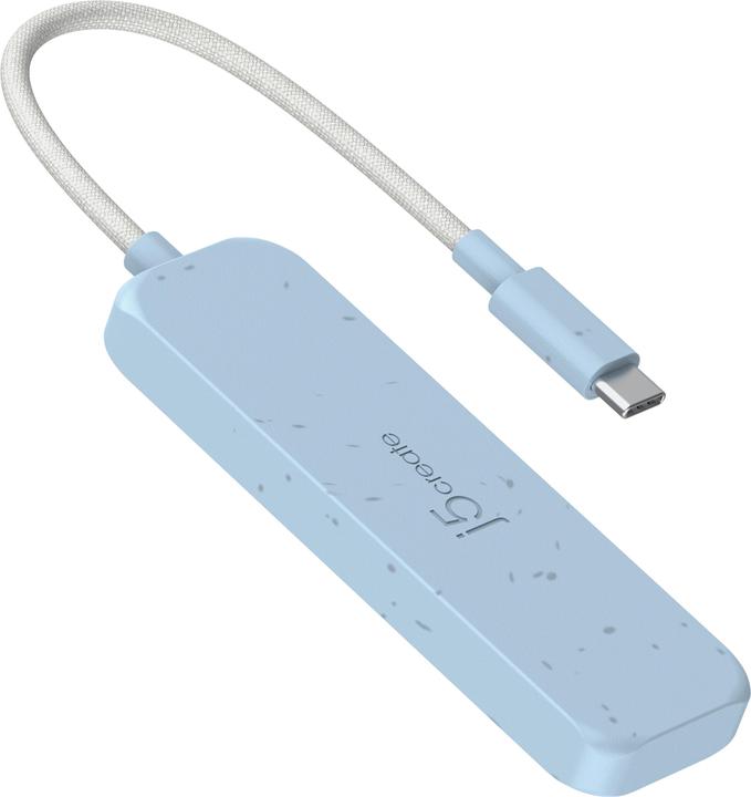 Produktbild j5Create Umweltfreundlicher USB-C-zu-Hub Typ C & Typ A Gen 2 mit 4 Anschlüssen, USB 3.2 Gen 1 (3.1 G (USB-C, 4 Ports)