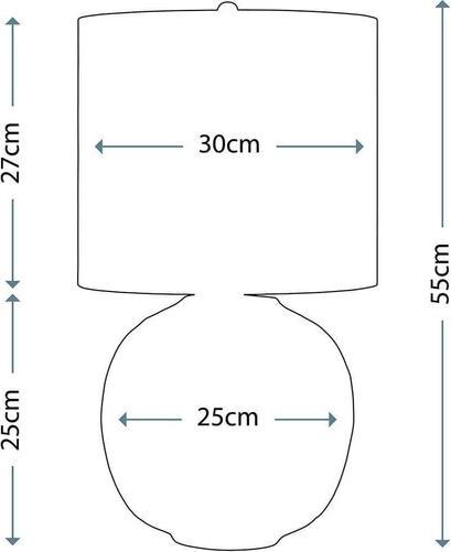 Actual product image Elstead Lighting Blue Globe table lamp E27 blue light grey, Made in UK (E27)