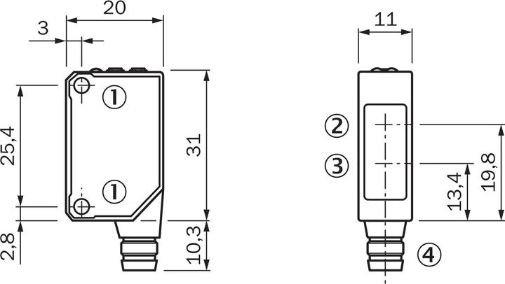 Produktbild Sick WL100L-F2131 REFLEXIONS-LICHTSCHRANKE (10 m)