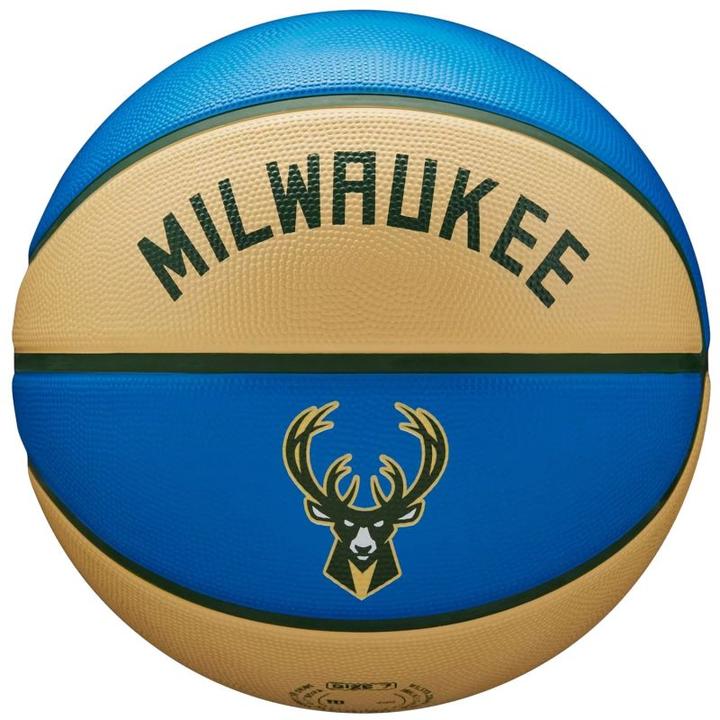 Actual product image Wilson NBA Team City Edition Milwaukee Bucks Basketball