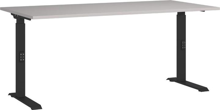 Produktbild Germania DOWNEY höhenverstellbarer Schreibtisch kaschmir rechteckig, C-Fuss-Gestell schwarz 160,0 x 8 (160 x 68 cm)