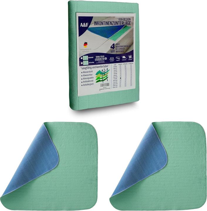 A&F Waschbare Inkontinenzauflage, 2er Pack (2 x)