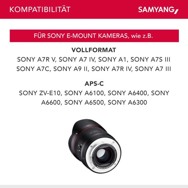 Actual product image Samyang AF 35mm f/1.8 Sony E-Mount (Sony E, full size)