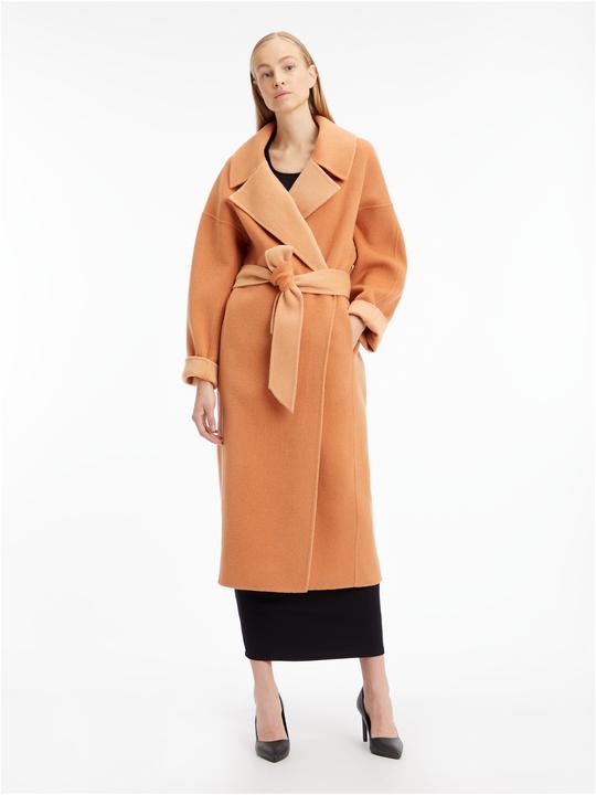 Actual product image Calvin Klein Double Faced Oversized Wrap Coat (38)