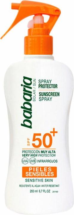 Actual product image Babaria Solar Sensibles F-50 Sun Protector Spray 200ml (Sun spray, SPF 50, 200 ml)