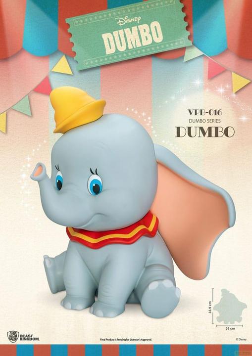 Beast Kingdom Disney Spaarvarken Vinyl Spaarpot Functioneel Dumbo 34 cm (34 cm)
