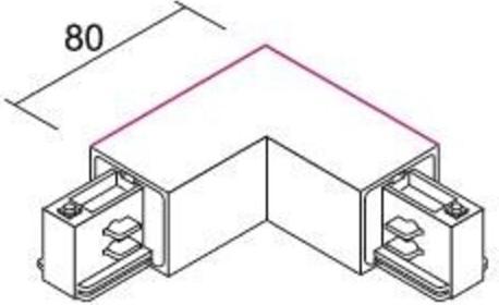 Actual product image Brumberg Corner connector ws,protective conductor out. 88127070 (17 mm)