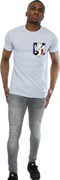 Produktbild Looney Tunes Pepe Le Pew Face Faux Pocket TShirt (M)