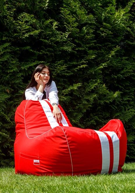 Immagine prodotto Go Gift Borsa pouf Ferrari rosso e bianco XXL 140 x 100 cm Sako