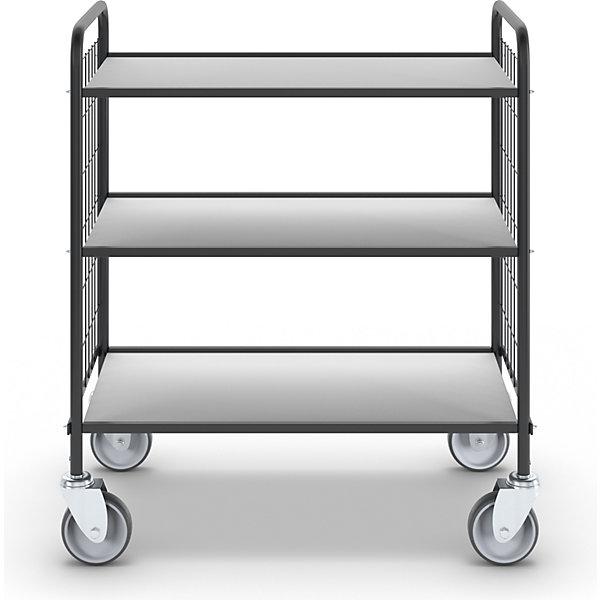 Immagine prodotto Ebinger Carrello a ripiani per ufficio, lungh. x largh. x alt. 830 x 510 x 935 mm, 3 (150 kg)