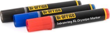 Immagine prodotto Bi-Office Marcatore per lavagna bianca Inkstring 3 pezzi (Blu, Nero, Rosso, 3 mm, 3 x)