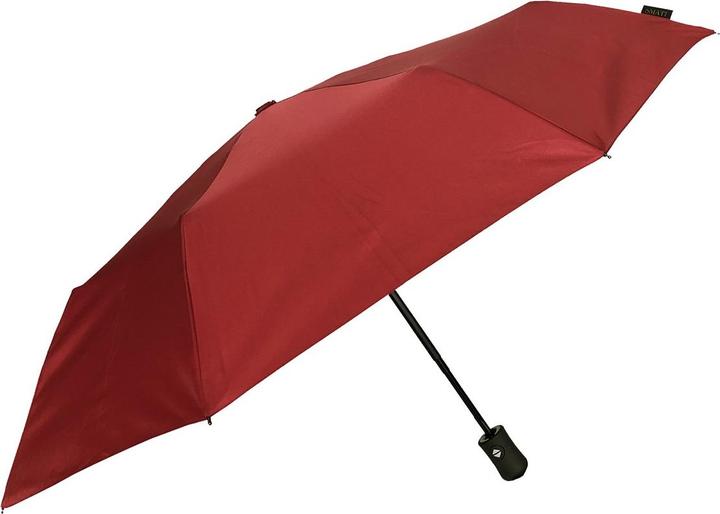 Smati Kleiner Taschenschirm - kompakte - Sturmsicherer Regenschirm Winddicht (Kardinalrot)