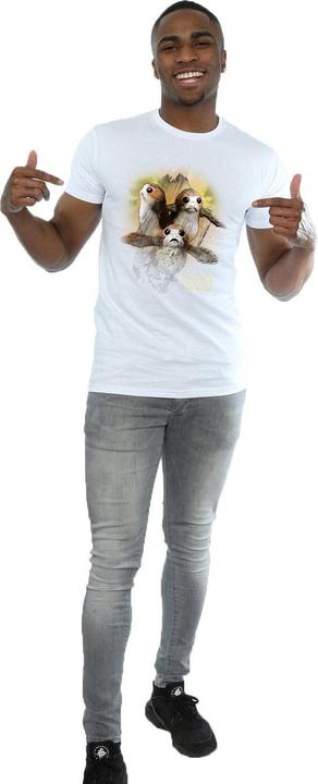 Actual product image Star Wars Mens Porg Brushed Cotton T-Shirt (M)