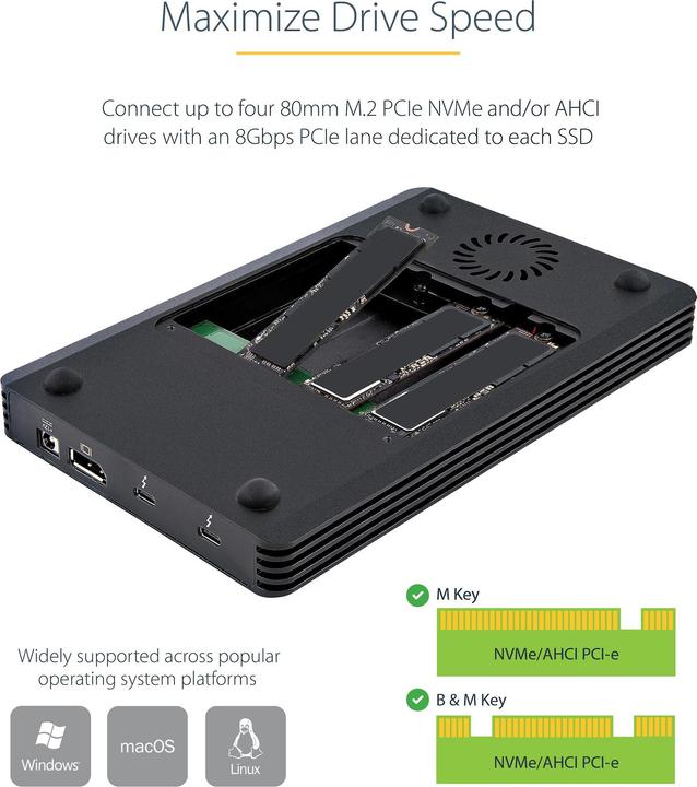 Actual product image StarTech 4 Bay NVMe Enclosure (M.2 2280)