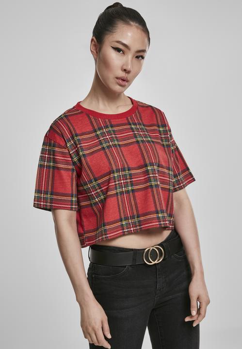 Produktbild Urban Classics Ladies AOP Tartan Short Oversized Tee (XS)