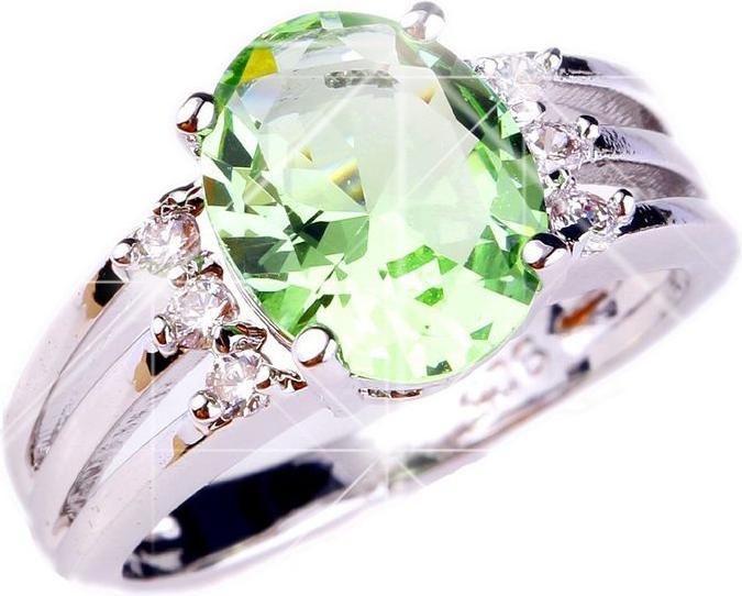 Hermex versilberter Ring mit Amethyst / Zirkonia - Gr. 56 / Size 8 (8)