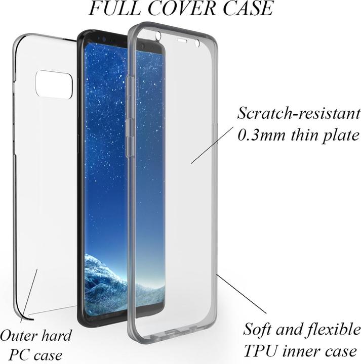 Immagine prodotto Nalia Custodia per cellulare a 360 gradi (Samsung Galaxy S8)