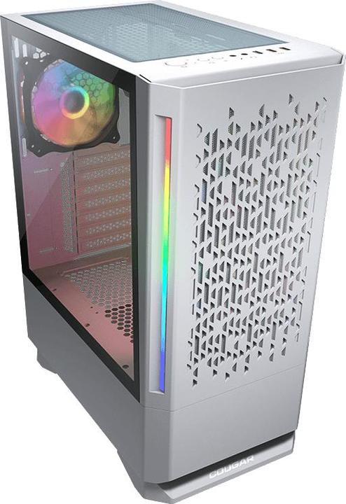 Actual product image Cougar Case MX430 Air RGB White, Midi Tower, PC, White, ATX, micro ATX, Mini-ITX, Gaming, HDD, Performance (ATX)