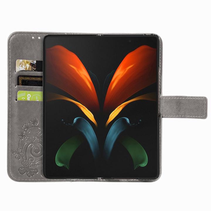 Produktbild König Design Hülle Handy Schutz für Samsung Galaxy Z Fold3 5G Case Cover Tasche Etuis Grau (Samsung Galaxy Z Fold3)