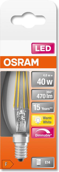 Image du produit Osram Superstar Classic B (E14, 4.80 W, 470 lm, 1 x, F)
