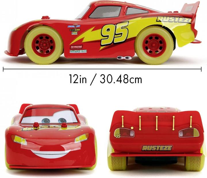 Actual product image Jada RC Lightning McQueen Glow Racers 1:14