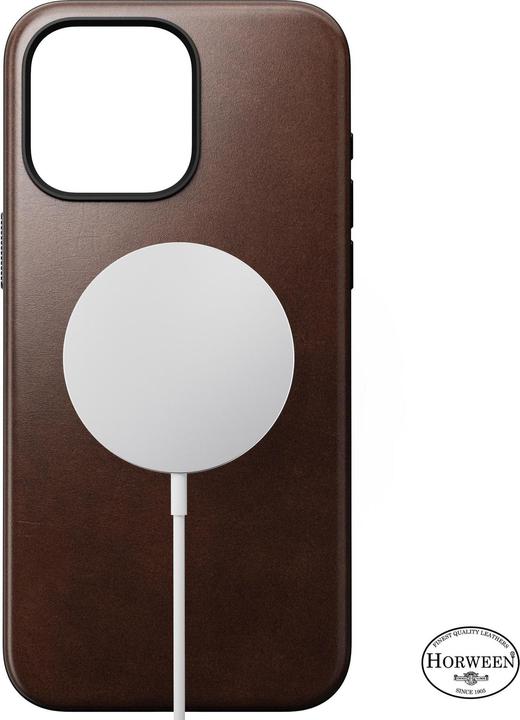 Actual product image Nomad Back Cover Modern Leather Horween iPhone 15 Pro Max (Apple iPhone 15 Pro Max)