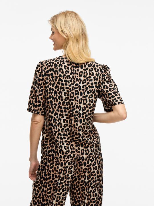 Actual product image Vila VILIOPANA Leoprint Oberteil mit kurzen Ärmeln (40)