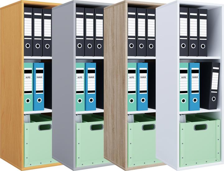 Actual product image VCM Wood office cabinet filing rack Lona l 3 compartments (35 x 37 x 110 cm)