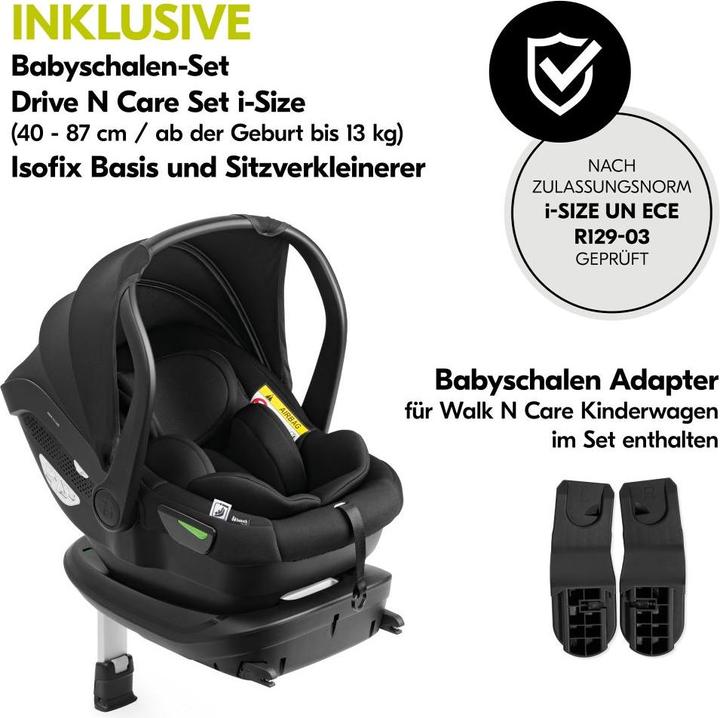 Actual product image Hauck 4in1 pushchair set Walk N Care Air Trio pushchair 3 in 1