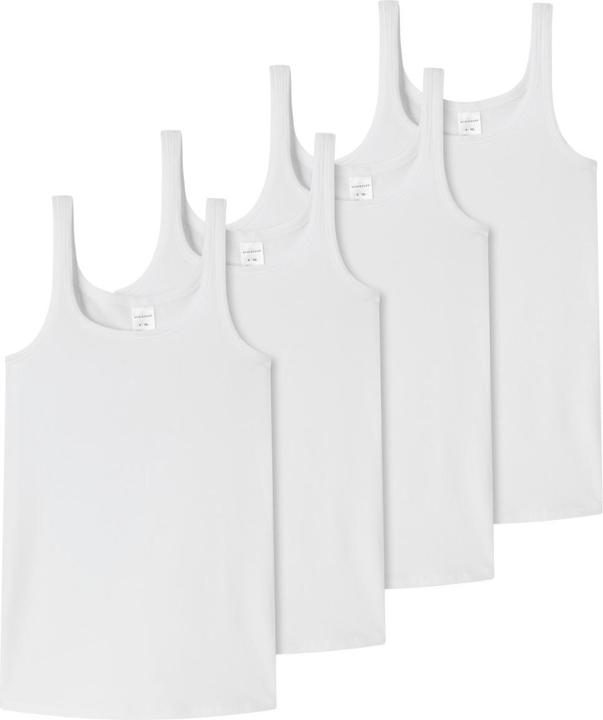 Schiesser 4er Pack Teens Girls 95/5 Organic Cotton Tops / Unterhemden