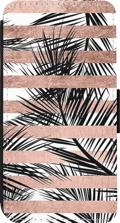 Image du produit PhoneLook Coque Wallet noir Palm trees gold stripes (Apple iPhone 14 Pro)