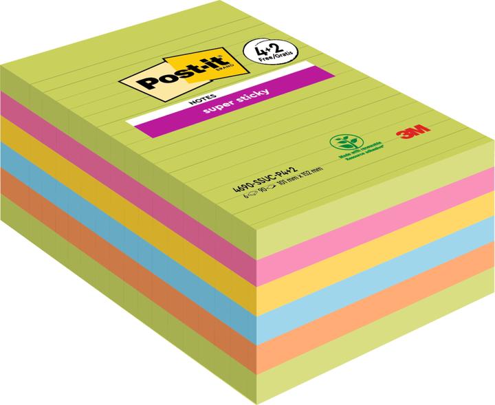 Image du produit Post-it Promo Super Sticky (101 x 152 mm)