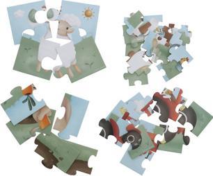 Produktbild Little Dutch 4 in 1 Puzzle-Set Little Farm (4 Teile)